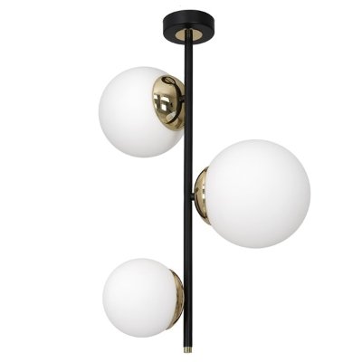 Visilica SPARTA crno zlatna 3xE14