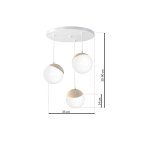 Visilica SFERA WOOD drvo 3xE14 - slika 5