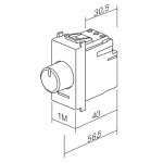 Regulator osvjetljenja rotacijski LED R 180W 1 mjesto EM14 TEM MODUL SB crna - slika 2