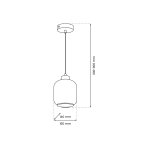 Visilica SOMBRA AMBER E27 - slika 5