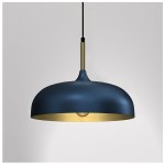 Visilica LINCOLN plavo zlatna E27 - slika 3