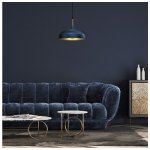 Visilica LINCOLN plavo zlatna E27 - slika 4