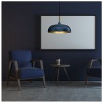 Visilica LINCOLN plavo zlatna E27 - slika 5