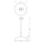 Visilica LINCOLN zeleno zlatna E27 - slika 5