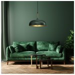 Visilica LINCOLN zeleno zlatna E27 - slika 3