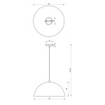 Visilica BETA plavo zlatna E27 - slika 5