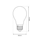 LED ŽARULJA E27 ST45 1W 2700K Plastična - slika 2