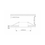 OKVIR ZA ŽARULJU OKRUGLI BIJELI IP44 - slika 3