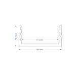 Aluminijski profil 8 NADGRADNI 10.1mm x 19.8mm - 2m - slika 3