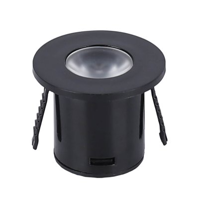 LED ugradbeni downlight okrugli crni 1W