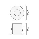 LED ugradbeni downlight okrugli 1W OPTONICA 3297 3298
