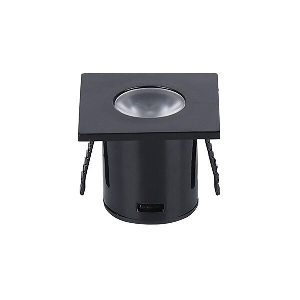 LED ugradbeni downlight kvadratni crni 1W