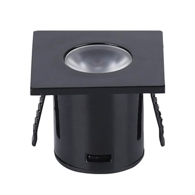 LED ugradbeni downlight kvadratni crni 1W