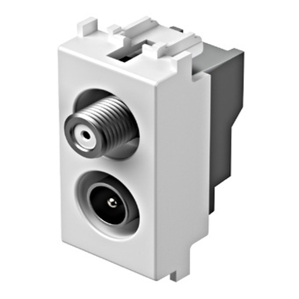 Utičnica TV-SAT 1dB 1M KM99 TEM MODUL PW bijela