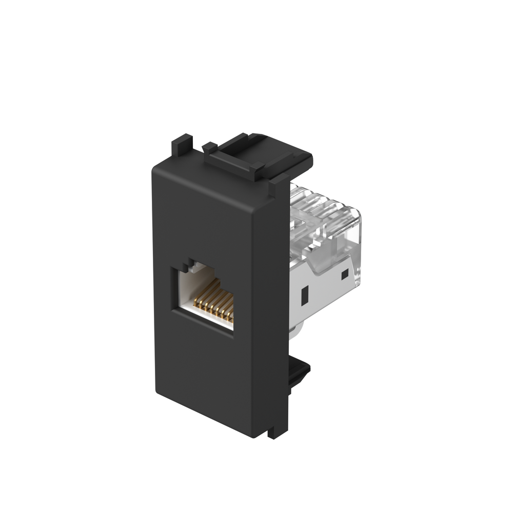 Utičnica CAT6 KS RJ45 8/8 1 mjesto KM39 TEM MODUL SB crna
