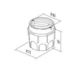 TEM Kutija okrugla za zid duboka - slika 2