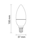 LED ŽARULJA E14 C37 3.7W - slika 2