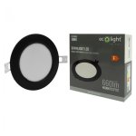 LED PANEL CRNI UGRADBENI 6W OKRUGLI 4000K - slika 4