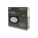 LED PANEL CRNI UGRADBENI 6W OKRUGLI 4000K - slika 3