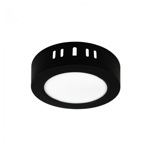 LED PANEL CRNI NADGRADNI 6W OKRUGLI 4000K