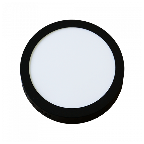 LED PANEL CRNI NADGRADNI 12W OKRUGLI 4000K