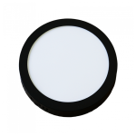 LED PANEL CRNI NADGRADNI 12W OKRUGLI 4000K - slika 1