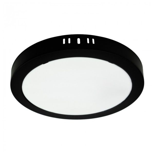 LED PANEL CRNI NADGRADNI 24W OKRUGLI 4000K