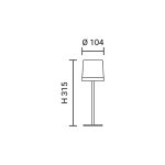 LED stolna svjetiljka punjiva crna IP54 - slika 2