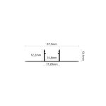 Aluminijski profil 12 UGRADBENI 13.1mm x 17.2mm - 2m - slika 2