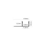 Aluminijski profil 13 UGRADBENI 13.1mm x 17.2mm - 2m - slika 2