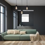 Visilica COLIN crna 3xE27 - slika 3