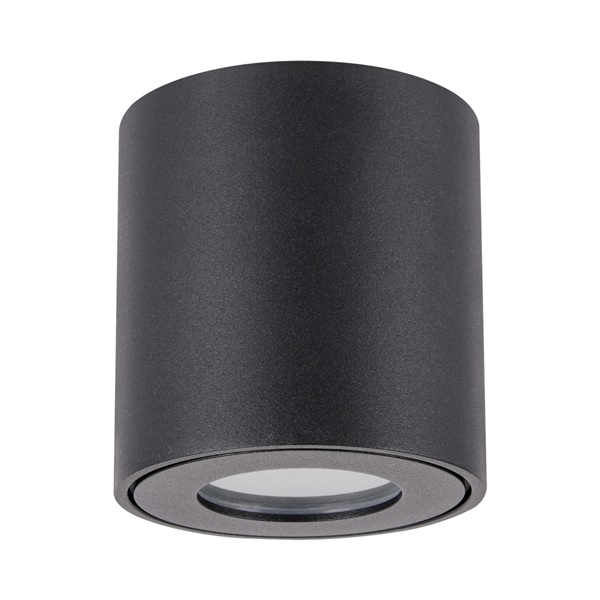 Okrugla tuba spotlight GU10 crna IP54