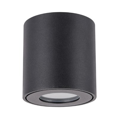 Okrugla tuba spotlight GU10 crna IP54