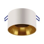 OKVIR ZA ŽARULJU GU10 OKRUGLI BIJELO ZLATNI - slika 1