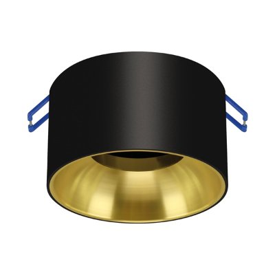 OKVIR ZA ŽARULJU GU10 OKRUGLI CRNO ZLATNI