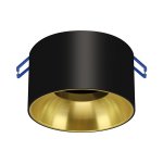 OKVIR ZA ŽARULJU GU10 OKRUGLI CRNO ZLATNI - slika 1