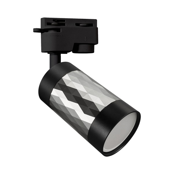 GU10 tračni LED reflektor monofazni crno srebrni PIANO TRA