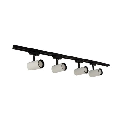 Monofazna tračnica s četiri reflektora GU10 bijelo crna 1M LUTER