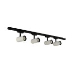 Monofazna tračnica s četiri reflektora GU10 bijelo crna 1M LUTER - slika 1