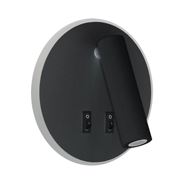 OTELLO LED C 6W+3W CRNA S DVA PREKIDAČA