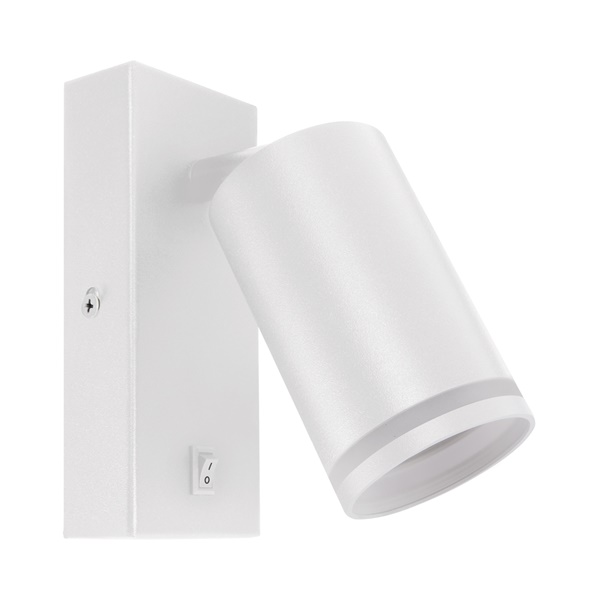 ZULA WLL GU10 ZIDNA SVJETILJKA BIJELA S PREKIDAČEM