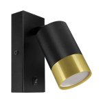 PUZON WLL GU10 ZIDNA SVJETILJKA CRNA S PREKIDAČEM - slika 1