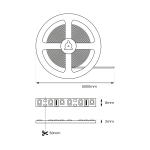 SET LED traka COB 24V IP20 4000K i napajanje 5m - slika 4