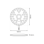 LED modul za plafonjeru 12W 3000K Fi125 - slika 2
