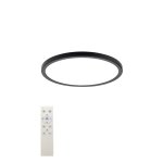 LED stropna svjetiljka crna 18W CCT+RGB s daljinskim - slika 1