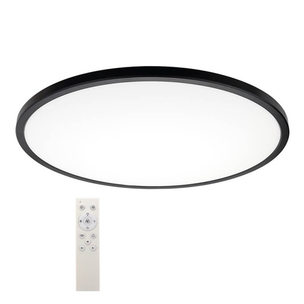 LED stropna svjetiljka crna 32W CCT+RGB s daljinskim