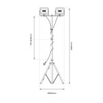 Žuti stalak s dva reflektora x 30W - 4000K - slika 5