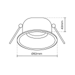 OKVIR ZA ŽARULJU GU10 OKRUGLI CRNI ZAKRETNI - slika 3