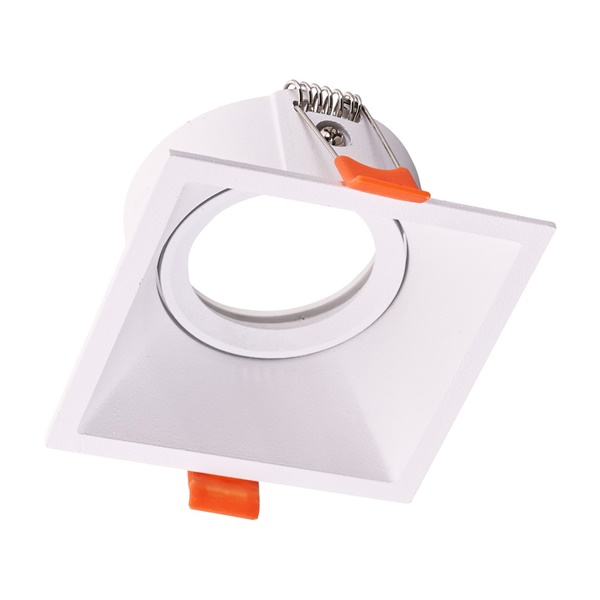 OKVIR ZA ŽARULJU GU10 KVADRATNI BIJELI ZAKRETNI