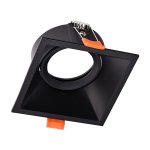 OKVIR ZA ŽARULJU GU10 KVADRATNI CRNI ZAKRETNI - slika 1